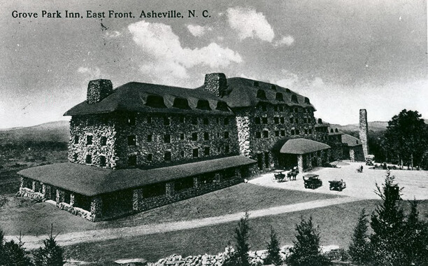 Grove Park Inn  -exterior view. Postcard imge.